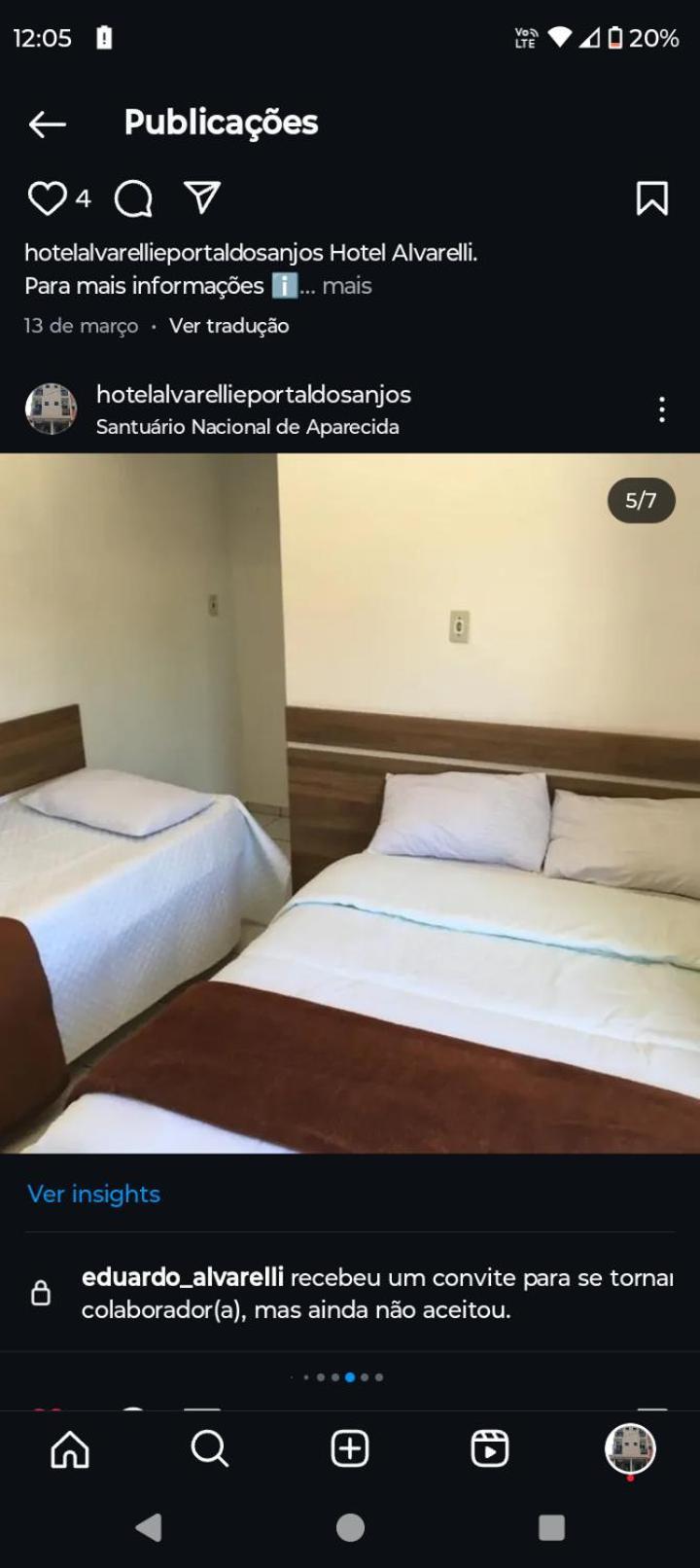 Hotel Portal Dos Anjos Апаресида Экстерьер фото
